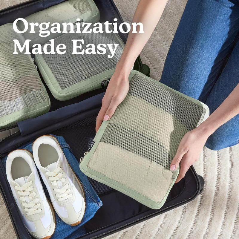 VANDEL Space-Saving Compression Packing Cubes for Women, Men, Compressible Carry On Suit Case Organizer Luggage Packing Cubes for Travel Organizer Bags for Luggage and Backpacks, Suitcase Cube - Image 4